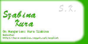 szabina kura business card